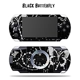Protective Vinyl Skin Decal for SONY PSP - Black Butterfly