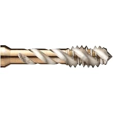 Dormer MTT-X E027/MTT-X E037 Powdered Metal Spiral Flute Threading Tap, Gold Oxide Finish, Round Shank With Square End, Modified Bottoming Chamfer