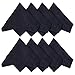 Black Microfiber Cleaning Cloths (8 Pack) - QKOO Cleaning Cloths - for Camera Lenses, Camera Screens and Any Other Delicate Surface - 6 x 7 inches (15cm x 18cm)