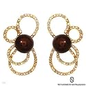 Novarese&Sannazzaro ! Made in Italy Elegant Handmade Earrings 1.08ctw Super Clean VS Diamonds and 9.0mm South Sea Pearl Made of 18K Two Tone Gold