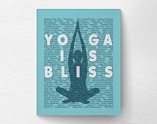 Yoga is Bliss, Yoga Art Print Poster, Yoga Studio Decor, Yoga Lover Gift
