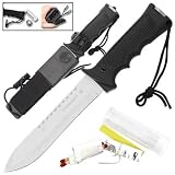 Drop Point Serrated Spine Survival Knife