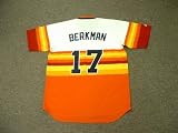 LANCE BERKMAN Houston Astros Majestic Cooperstown Home Throwback Baseball Jersey, 2XL