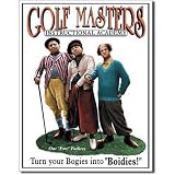 Three Stooges Golf Masters Retro Vintage Tin Sign