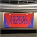 Arizona Wildcats Cardinal Mirrored Flame License Plate