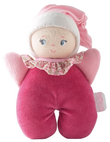 Corolle W8990 - Rasselpuppe Johannisbeere, Puppe 16 cm, rosa