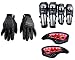 Autopearl Premium Quality Bike Accessories Combo Of Scoyco MC-10 1 Pair of Hand Grip Gloves for Bike Motorcycle Scooter Riding - (Black) & Pro Biker Knee Pads Motorcycle Knee Motion Warm Professional Pads. & Monster 7/8" Motorcycle Brush Guards Multi Colored Blinking LED Turn Signal Hand Bar Handguard Protector RS.3475.00