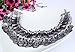 QIYUN.Z (TM) Chunky Punk Tribal Retro Antique Silver Coins Plated Alloy Bib Choker Necklace