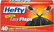Hefty EZ Flaps Large, 30 Gallon Trash Bags, 40 Count Boxes (Pack of 6)