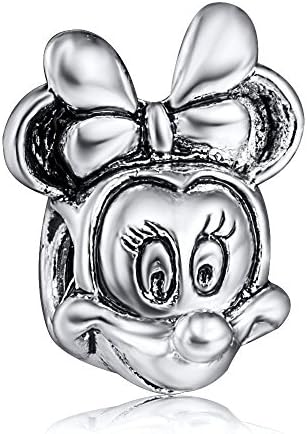 You Choose Multi-Selection Silver Charms Pendents Beads Fits Pandora & Similar Bracelets (Minnie Mouse Slvr Bow)
