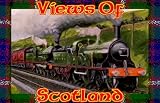 3 inch x 2 Inch (7.5 x 5cm) Clear Acrylic Keyring Key Ring Sights of Scotland GSWR Midland - Glasgow Express 1923 Oil Painting