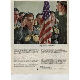 Girl Scouts: They made a promise. ..... 1954 John Hancock Insurance Ad, A2892A