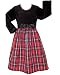 AnnLoren Girls Boutique Red Plaid Christmas Dress