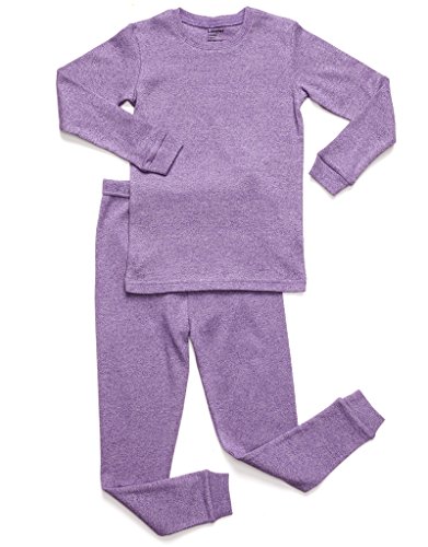 Leveret Marled Purple 2 Piece Pajama 6 Years
