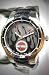 Harley-Davidson&reg; Men's Bulova Watch, Dark gray dial with reflective black and red flame design. Luminous hands. Stainless steel case. Screw back. Black leather strap. WR50m/165ft, Men's 76A16