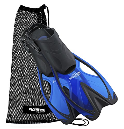 Phantom Aquatics Speed Sport Adjustable Snorkeling Fin, Blue, Large/X-Large (Size 9 to 13)
