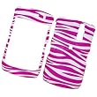 RIM BlackBerry Curve 8350i (Sprint / Nextel) Rubberized Snap On Protector Hard Case Image Cover "Purple & White Zebra" Design