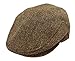 John Hanly Menâ€™s Flat Cap Brown Herringbone 100% Wool Made in Ireland Medium