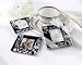 Timeless Traditions Elegant Black & White Glass Photo Coasters