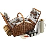 Picnic at Ascot London Huntsman Basket for Four with Coffee Set and Blanket
