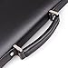 Jack&Chris Mens New PU Leather Briefcase Messenger Bag Laptop Bag, MBYX015 (Strap/Key/Lock)