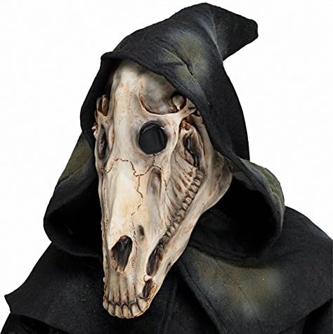 Horse Skull Dead Death Reaper Adult Halloween Latex Mask &amp; Hood