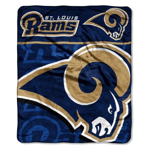 NFL St Louis Rams 50-Inch-by-60-Inch Micro-Raschel Plush Throw 