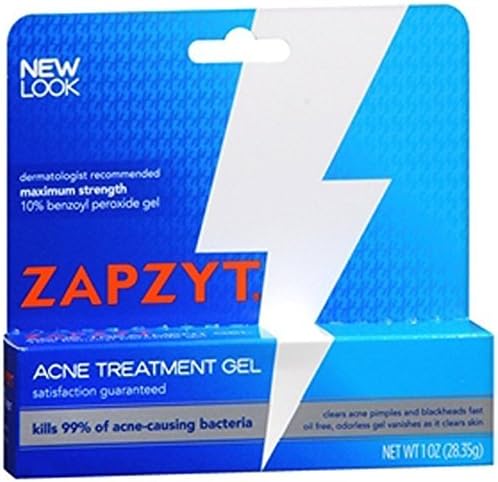 ZAPZYT Maximum Strength 10 Percent Benzoyl Peroxide Acne Treatment Gel 1 oz (28.35 g) by WALTMAN PHARMACEUTICALS