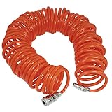 uxcell エア跳ね返りホース エアホース オレンジレッド シルバートーン 12m 13mm 392g 1個