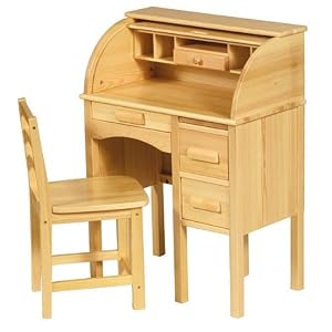 Kid's Top Desk and Chair Set - Light Oak Finish by Guidecraft