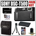 Sony Cybershot DSC-T500 10.1MP Digital Camera + 4GB Accessory Kit