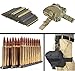 USGI 50 Pack .223 5.56mm 10 RD Round Military Mil-Spec Reusable Easy Reload Stripper Clips Brass Insert, USA MADE + TACCAM Terrain Camo MOLLE Dump Ammo Magazine Pouch Drop Leg Dropleg