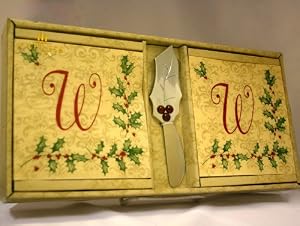 Monogram Holiday Napkin Set - W