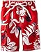 Kanu Surf Boys' Barracuda Quick Dry UPF 50+ Beach Swim Trunk, Oahu Red, 10/12