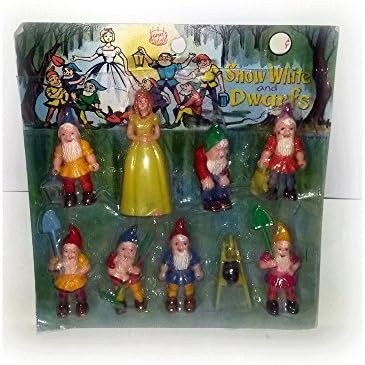 Vintage 1950's Snow White & The Seven Dwarfs Cake Toppers