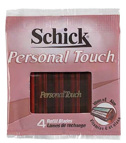 Schick Personal Touch Refill Blades 4 ea