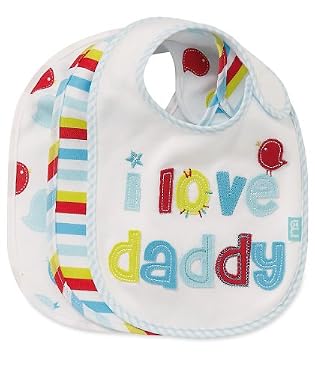 'i Love My Daddy' Newborn Bib - 3pk