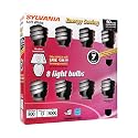 8-Pack Sylvania 60 watt equiv CFL Compact Flourescent Light Bulbs