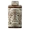 Decorative Ceramic Stoneware Jar with Lid - Brown/Gray