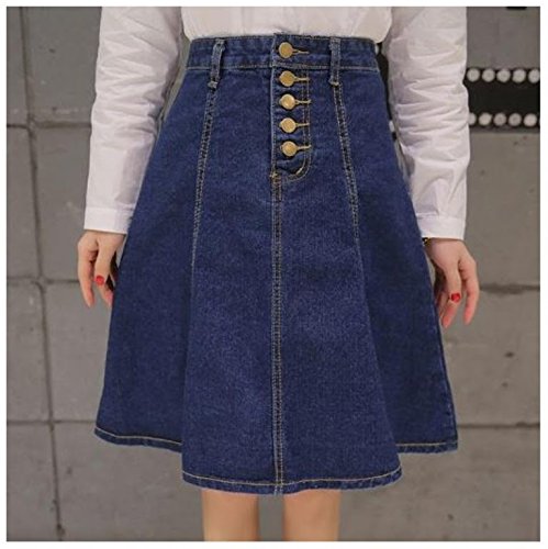 (ティプロペチカ) TiproPechka デニム フレア スカート 前開き ボタンデザイン レディース