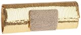 SONDRA ROBERTS NEW YORK Elongated Sequin Flap Clutch