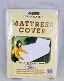 Twin Mattress Cover White Fitted Plastic Protector