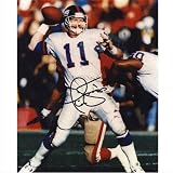 Phil Simms Autographed New York Giants (White Jersey) 8x10 Photo