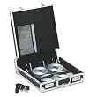 Vaultz Locking Media Binder, Holds 200 Disks, Black