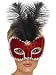 Lady Bug Visage Eyemask with Feather