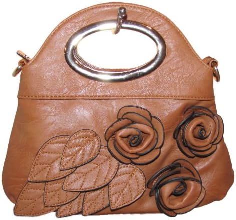 Rosette Clutch Handbag (Desert Orange)