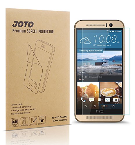 HTC One M9 Screen Protector - JOTO Screen Protector Film Ultra Crystal Clear (Invisible) for HTC M9 (2015), HD Clear version Screen Protector Shield for HTC One M9 (3 Pack)