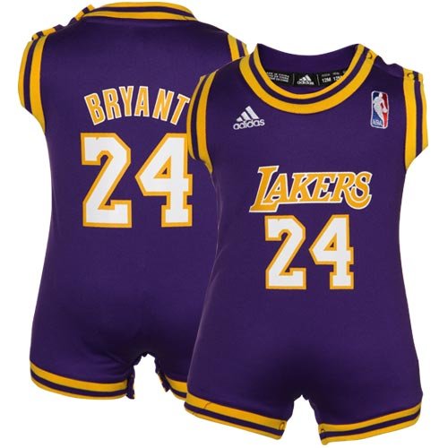 NBA Infant Los Angeles Lakers Kobe Bryant Away Onesie Jersey - R22Uskka (Purple, 12 Months)