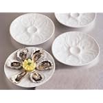 BIA Cordon Bleu White Porcelain Oyster Plates Set of 4