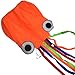 Mayco Bell Octopus Portable Kite Nylon & Polyester Material - Perfect Toy for Kids and Children Outdoor Games Activities - Fold-able Large 28 x 157 Inches | Extra 328 Feet of Line (Orange)
